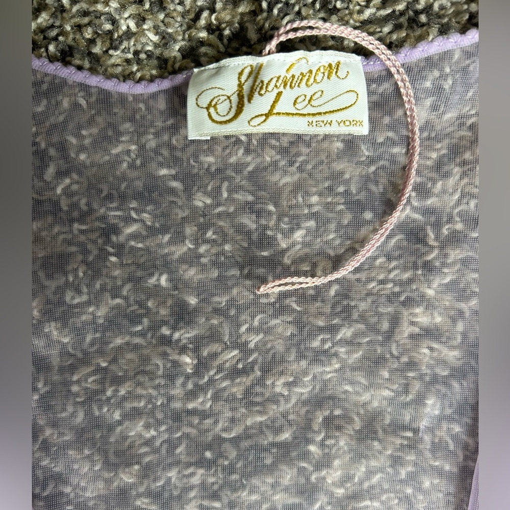 Shannon Lee NWOT Vintage Lavender Lace Sexy  Cover Up Vintage size Large - Picture 9 of 10